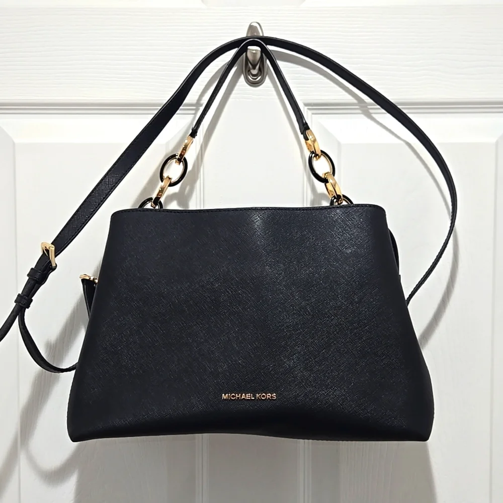 Michael Kors crossbody tote bag black like NEW condition